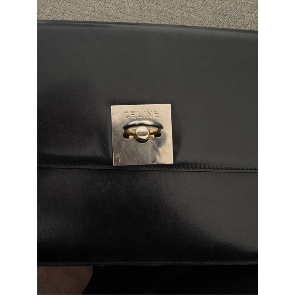 Celine Black Crossbody Bag with Elegant Silver Clasp - Picture 2 of 6